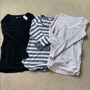Gap Maternity tees- 3 tees. Sz XS (2 tees) & S (1)